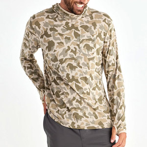 Chemise de pêche à manches longues camouflage pour homme, protection solaire UPF 50, anti-UV, pull-over - Product Image 1