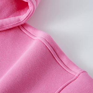 Conjunto de Sudadera Corta Oversize y Pantalones Jogger para Mujer, Forrado de Felpa, Dos Piezas, Color Rosa, Proveedor Mayorista B2B, Personalizado OEM - Product Image 6