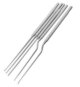 Kit d'instruments ORL professionnels et de haute qualité en acier inoxydable pour usage hospitalier : crochets auriculaires, crochets à cérumen, cure-oreilles droits de type pistolet - Product Image 5