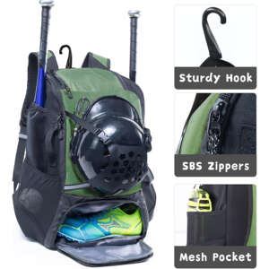 Sac à dos de sport unisexe léger pour le baseball, en tissu 600D, capacité 50-70L, durable, résistant à l'eau, multi-compartiments, sac de voyage - Product Image 5