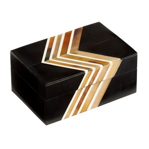 Cajas de resina de alta calidad en blanco y negro, otros adornos decorativos para el hogar, cajas de resina decorativas hechas a mano en India y caja de huesos. - Product Image 1