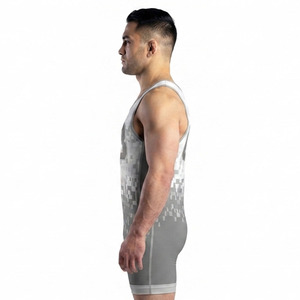Combinaison de lutte pour hommes, une pièce, sans manches, compression, combinaison de lutte pour hommes, compression - Product Image 3