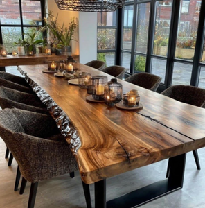 Chaises de salle à manger en gros, tables et chaises de restaurant en bois naturel, ensemble moderne de table et chaises en bois massif - Product Image 2