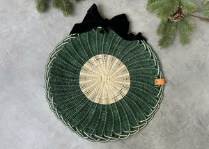 Rattan <b>Table</b> <b>Placemat</b> <b>for</b> Christmas Holiday Dining Natural Eco Friendly Boho Farmhouse <b>Table</b> Decoration Handmade Wicker Charger - Product Image 1