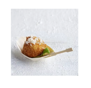 Fourchettes à fruits en bois et bambou jetables écologiques Insertion facile Vaisselle de mariage - Product Image 1