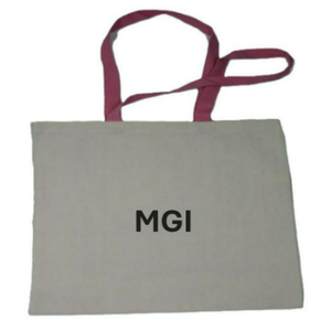 Mini sac fourre-tout bandoulière pour femme en toile de coton écologique réutilisable, durable, avec impression de logo personnalisé, fleurs en cristal et boutons en perles - Product Image 3