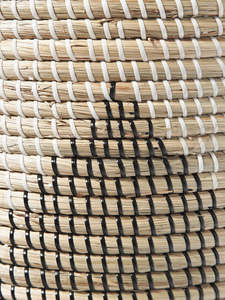 Natural Rattan Storage <b>Basket</b> <b>With</b> <b>Lid</b> And Handles Circle Shape Rustic Style For Sundries Storage - Product Image 5