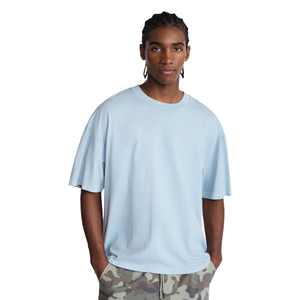 เสื้อยืดโอเวอร์ไซส์สีพื้น – เสื้อยืดคอกลมแบบดรอปไหล่ ดีไซน์สั่งทำได้ สวมใส่สบาย ระบายอากาศดี สไตล์ลำลอง คลาสสิก แฟชั่น - Product Image 3