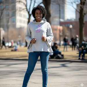 แจ็คแอนด์จิล เกิร์ลส์ เสื้อฮู้ดดี้แขนยาวแบบเปปลัม เสื้อสเวตเชิ้ตลำลอง เนื้อผ้านุ่ม สวมใส่สบาย มีสไตล์ แฟชั่นวัยรุ่น เสื้อฮู้ดแบบสวมหัว - Product Image 6