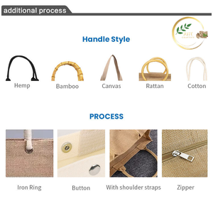 Stylish Jute Logo Tote <b>Bag</b> with Custom Design for Fashion and Retail Packaging - Product Image 2