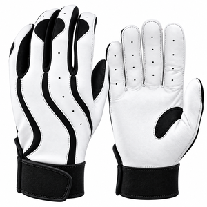 Gants de frappe de baseball à prix abordable, fermeture auto-agrippante, cuir respirant, paume antidérapante - Product Image 5
