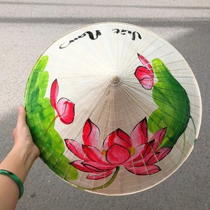Vietnam crafts natural bamboo frame <b>hat</b> hand-painted non la wholesale supply other <b>hats</b> & <b>caps</b> - Product Image 3