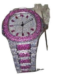 นาฬิกาผู้ชายหน้าปัดใหญ่หรูหราสีโรสโกลด์นาฬิกาเพชรทำด้วยมือ VVS Moissanite - Product Image 6