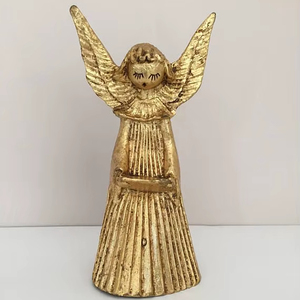 Sculpture d'ange décorative en laiton pour la décoration de table de maison de luxe et l'accentuation élégante de l'intérieur d'un bureau - Product Image 1