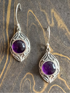 JAIPUR <b>SILVER</b> Black Onyx Round Minimalist <b>Drop</b> <b>Earrings</b> 925 Sterling <b>Silver</b> Unisex/Women's Wholesale Bulk Supply - Product Image 3