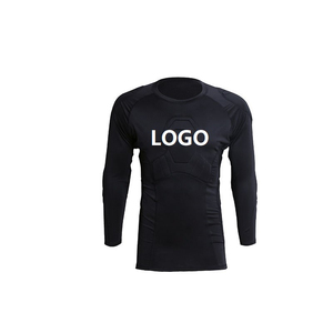 <b>Custom</b> Men's Long Sleeve Rash Guard Black Heat Transfer Printing Quick Dry <b>Compression</b> <b>Shirt</b> Front Logo Adult Size - Product Image 1
