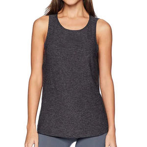 Camiseta deportiva sin mangas de alta calidad, color sólido, con logo personalizado, ligera, para mujer, camiseta sin mangas de algodón. - Product Image 4