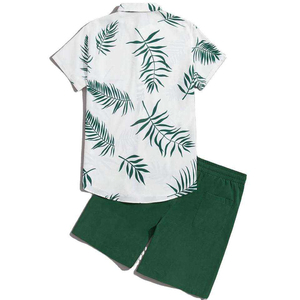 Conjunto de verano para hombre, camiseta informal de manga corta y pantalones cortos, conjunto de dos piezas, conjunto a juego ligero y cómodo - Product Image 3