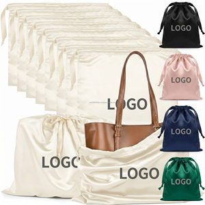 Custom Satin Dust Bags with Logo for Handbags Clothing Packaging Reusable <b>Drawstring</b> Storage Gift <b>Pouches</b> Satin Bags 18*16 inch - Product Image 6