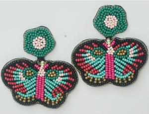 Pendientes de Moda, Pendientes de Cuentas de Vidrio, Pendientes de Cuentas Pequeñas Hechos a Mano, Pendientes de Botón para Mujeres y Niñas, Nuevos Diseños - Product Image 2