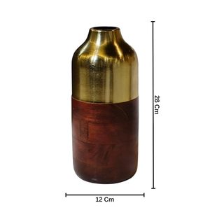 Vase à fleurs moderne en bois pour centre de table rond, écologique, pour la décoration de la maison et des hôtels - Product Image 3