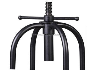 <b>Adjustable</b> Industrial Wooden <b>Stool</b> Vintage Height <b>Adjustable</b> <b>Bar</b> <b>Stool</b> Round Wooden Seat Metal <b>Stool</b> Industrial Screw Lift <b>Stool</b> - Product Image 6