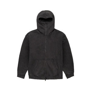 Sweat-shirt à capuche oversize à épaules tombantes pour homme, 100% coton, avec fermeture éclair intégrale et cagoule intégrée, uni, style streetwear, personnalisable, vente en gros - Product Image 3
