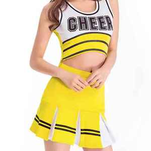 Uniformes de cheerleading pour enfants en polyester/spandex personnalisés de qualité supérieure, costume de pom-pom girl bleu pour adultes - Product Image 2