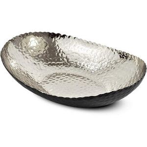 Nouvel Arrivage en Gros : Bol de Service à Fruits Ovale en Aluminium Martelé Léger, Fait Main, de Luxe, Centre de Table Décoratif - Product Image 2