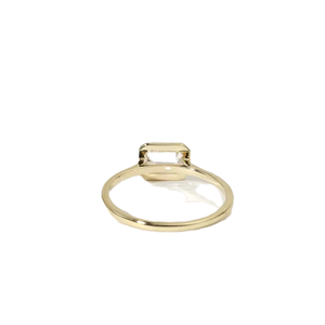 Anillo de Compromiso con Diamante de Laboratorio Esmeralda, Color DEF, Claridad VS VVS, Certificado IGI, Oro Sólido de 14K/18K, Anillo de Regalo de Aniversario, Anillo con Engaste de Bisel - Product Image 2