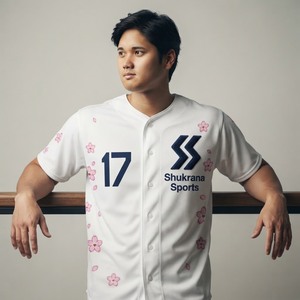 Maillot de baseball personnalisé brodé avec nom et numéro, motif fleur de cerisier, vêtements de sport d'équipe pour adultes - Product Image 1