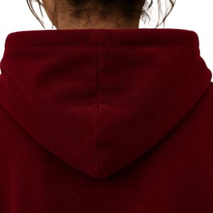 Sweat à capuche oversize pour femme en molleton de coton premium, motif lapin en strass bordeaux, décontracté, hiver, personnalisé - Product Image 4