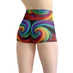 Grace Collection <b>Women's</b> Mid Waist <b>Board</b> <b>Shorts</b> Eco-Friendly Quick Dry Casual Knitted Elastic Waist Regular Fit Breathable - Product Image 1