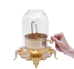Base de latón con forma de hoja verde para Diya Akhand, soporte para tazón, para el templo del hogar, Puja, disponible a precios de mayorista. - Product Image 6