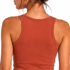 Camiseta sin mangas personalizada para mujer, estilo casual de algodón suave para verano, tejido ligero de primera calidad para mujer - Product Image 6