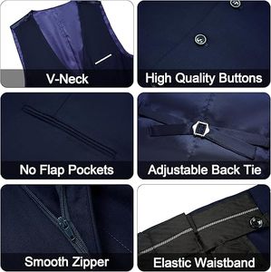 Wholesale Custom 3-Piece Men's Tuxedo Suit Wool/Polyester Worsted Fabric British/American/Italian Style Groom Wedding Formal - Product Image 4
