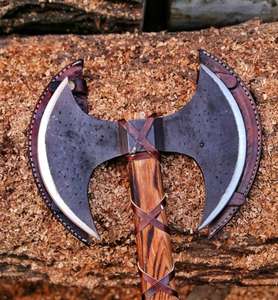 Hacha de mano artesanal más vendida, hoja de acero al carbono, mango de madera, STEEL CRAFT INTERNATIONAL, 1 año de garantía, multiusos, para exteriores - Product Image 4