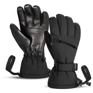 Guantes de Esquí Impermeables y Transpirables para Hombre / Guantes de Cuero Resistentes al Viento para Clima Frío - Product Image 1