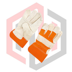 Gants de rigger en cuir croûte, texture grainée, résistants à la déchirure, respirants, sans silicone, sans poudre, stériles, personnalisables - Product Image 2