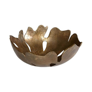 Bol décoratif en métal doré antique, plat à fruits texturé en laiton ondulé, centre de table pour décoration de maison de luxe, tables d'hôtel et cadeaux - Product Image 2