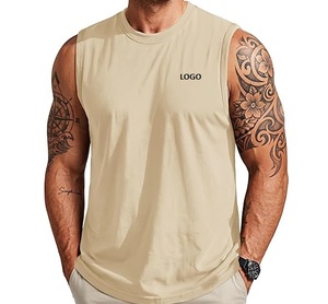 Camiseta sin mangas para hombre con logo personalizado, ligera, transpirable, de secado rápido, de malla, para entrenamiento, correr, gimnasio, verano. - Product Image 5