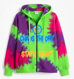 Sudadera con Capucha de Alta Calidad para Mujer, Lavado Ácido, Transpirable, Manga Larga, Hombros Caídos, Logotipo Personalizado Bordado, con Cremallera - Product Image 6