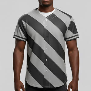 Camisetas de Béisbol/Sóftbol Sublimadas Personalizadas al por Mayor, Talla Grande, Transpirables, Antibacterianas, con Cuello en V, para Hombre, con Nombre y Número - Product Image 6