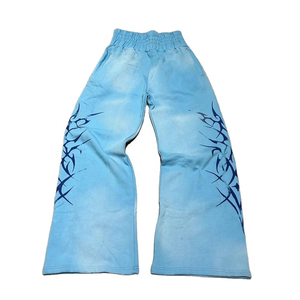 Acid Wash Stone Washed Printed Baggy Trousers Men Loose Fit Streetwear Pants Vintage Graphic Print <b>Oversized</b> <b>Jogger</b> Pants Unisex - Product Image 5