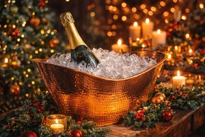 Unique Finished Hammered Design Ice Tubs Stylish Beverage Chiller Ideal For Keeping Wine Beer And Soft <b>Drinks</b> Chilled At Parties - Product Image 6