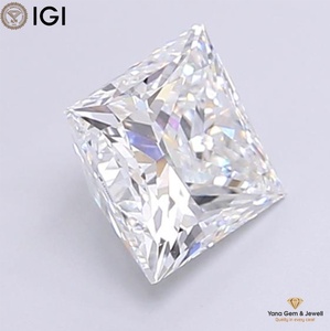 Diamant de laboratoire CVD taille princesse de 3,51 carats, couleur D, clarté VVS1, avec certificat IGI, centre personnalisable - Product Image 5