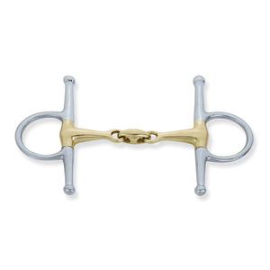 Mors de joue complet articulé avec des mors de cheval à rouleau en cuivre équipement équin équestre mors de joue complet allemand argent - Product Image 1