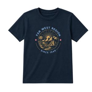 เสื้อยืดเด็กพิมพ์ลายกราฟิกแบบกำหนดเอง แขนสั้น คอกลม สไตล์ลำลอง พร้อมพิมพ์ตัวอักษรตามสั่ง ใส่สบาย - Product Image 1