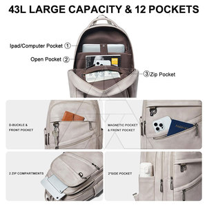 Durable Material Custom Made Leather <b>Backpacks</b> Solid Color For Daily Comfort Leather <b>Backpacks</b> - Product Image 5