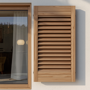 Stylish Solid Wood Shutter Door Panels Modern Wooden Louver Doors for Luxury Residential Interior Projects - Product Image 1
